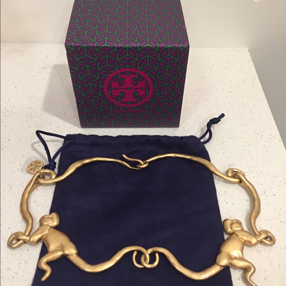 RARE Tory Burch Gold short Monkey Necklace. :)